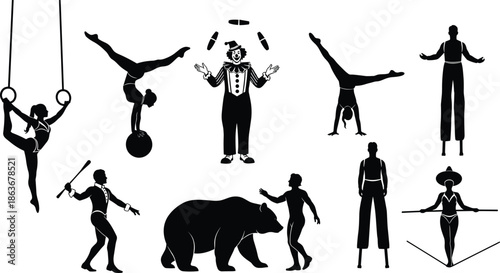 Set of Twelve Volcano Silhouettes Vector Illustration; Volcanic Eruption, Magma, Lava, Ash Cloud, Natural Disaster, Geology, and Explosive Mountain Graphic Collection.