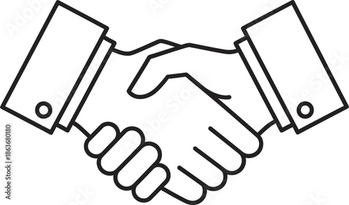 Handshake business agreement partnership handshake between two people in formal office setting with professional attire