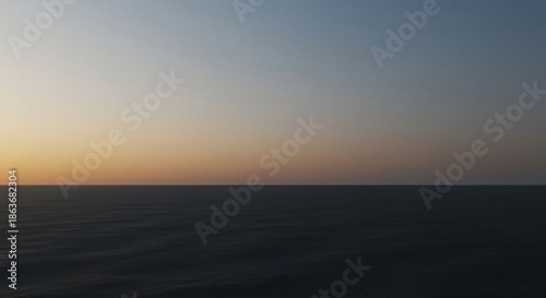 Abstract minimalist composition featuring a subtle gradient sky meeting a dark textural plane, defining the infinite horizon, artistic, divide, atmosphere