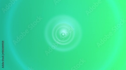 Vibrant green background with dynamic concentric circles