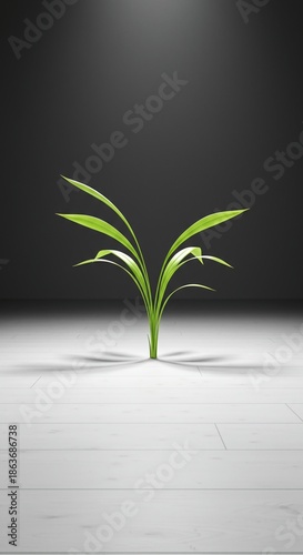 Modern minimal white floor extending into the distance, perfect for displaying products or text, symbolizing future growth and development, rendering, platform, surface