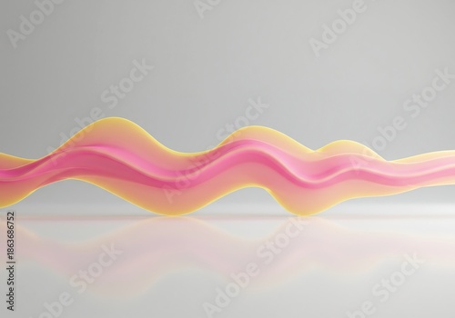 Ethereal liquid flow illustration, vibrant energy wave cresting across a vast, empty minimalist white and gray space, minimalist, energy, gradient
