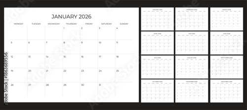 set calendar 2026 with notes