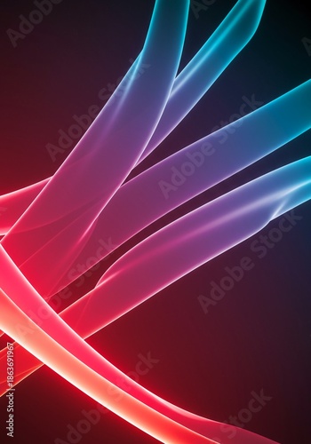 Dynamic digital backdrop composed of flowing abstract forms and bright gradients, creating a futuristic, complex visual texture, form, tech, line