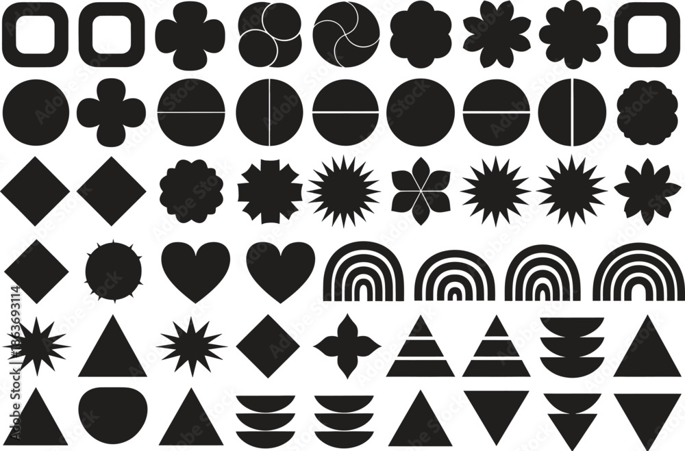 Fototapeta premium Abstract Shapes and Symbols Collection