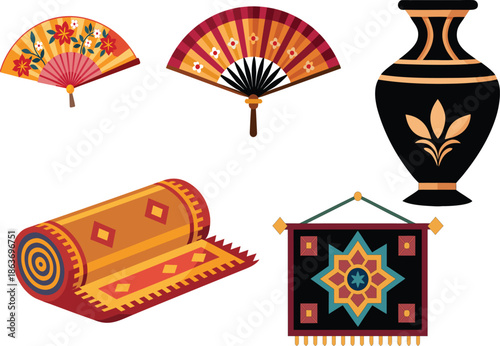 Vintage middle eastern and asian decorative items