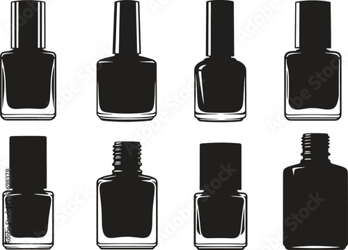Eight Nail Polish Bottles