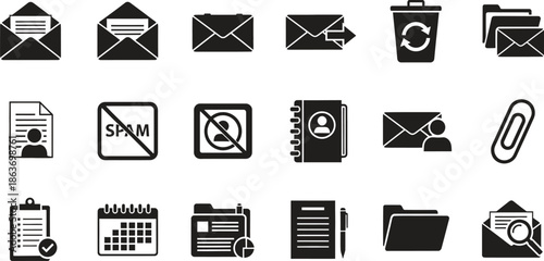Email and Office Icons Set