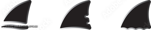 Shark fin sign. Shark tail icon. shark tail sea ocean icon sign. Shark tail outline icon