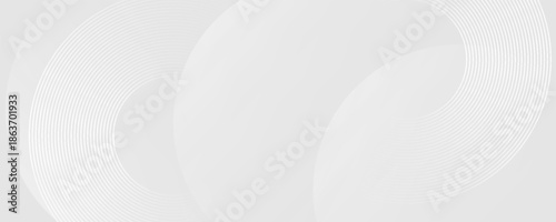 Abstract vector white glowing geometric lines on a gray background. Modern shiny blue circle line pattern. with a modern concept style