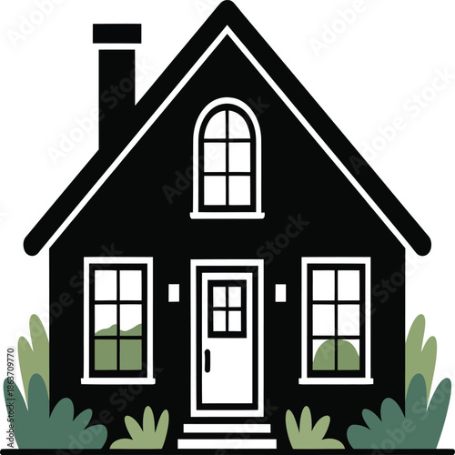 House Icon Vector Illustration  Stylized Home Real Estate Design