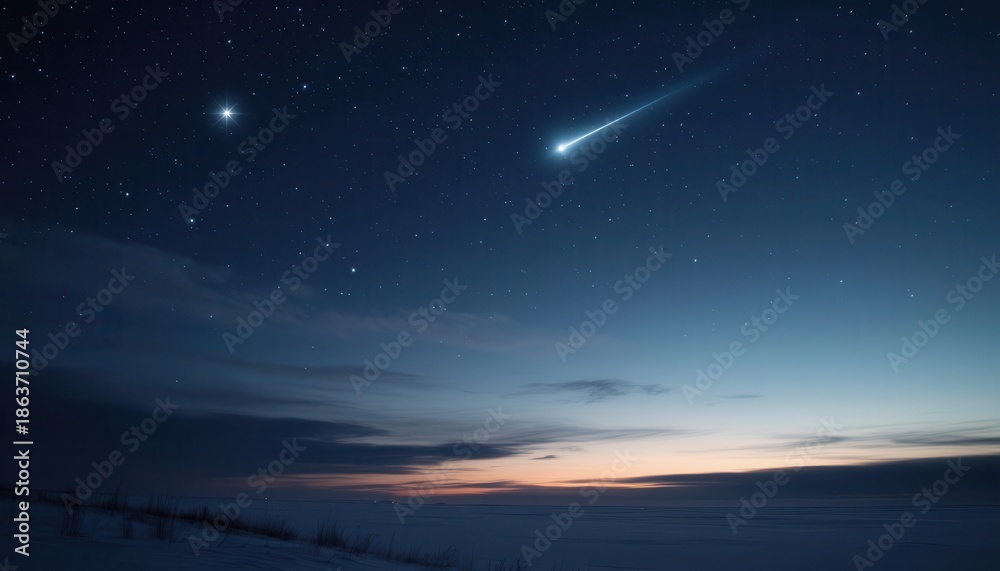 Fototapeta premium Shooting star night sky