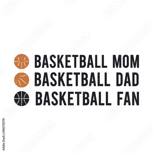 Basketball Mom, Basketball Dad, Basketball Fan icons