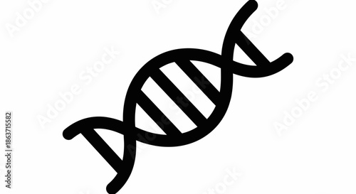 DNA helix icon for science and medical research vector illustration
