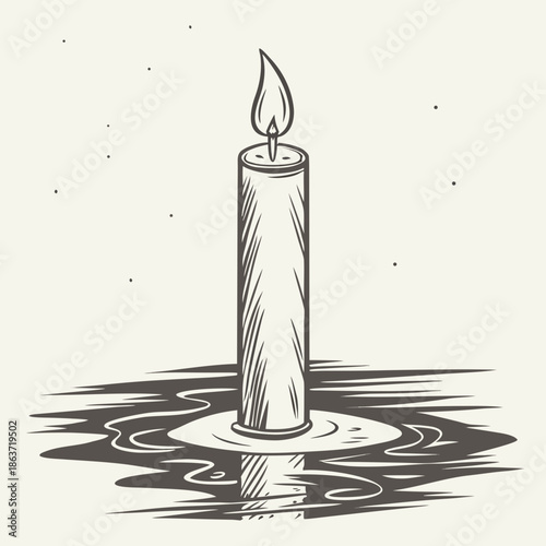 candle on black background