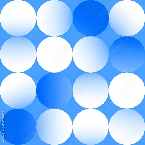 Blue and white gradient circles pattern