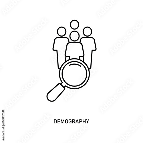 Icon a Demography, isolated against a clean background.