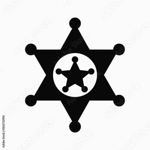 **Black Sheriff Badge Silhouette Icon Vector PNG**

sheriffbadge, sheriffstar, silhouette, blackicon, badgeicon, starbadge, westernbadge, policebadge, lawenforcement, deputybadge, cowboysymbol, wildwe