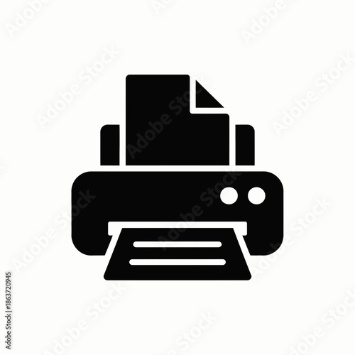 printer, printing, print, office, device, hardware, machine, document, paper, output, copy, copier, scanner, fax, technology, equipment, workspace, business, corporate, professional, vector, icon, sym