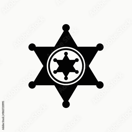 **Black Sheriff Badge Silhouette Icon Vector PNG**

sheriffbadge, sheriffstar, silhouette, blackicon, badgeicon, starbadge, westernbadge, policebadge, lawenforcement, deputybadge, cowboysymbol, wildwe