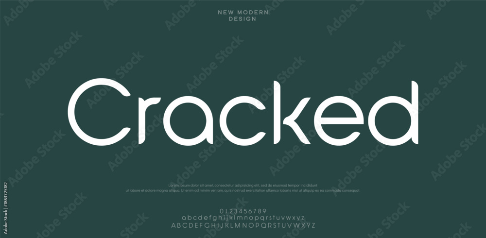 Fototapeta premium Cracked Luxury font alphabet logo. Typography beautiful fashion elegant classic letters.