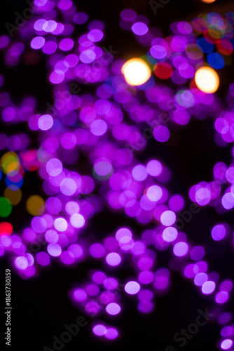 Blurred bokeh light , Christmas and New Year holidays background