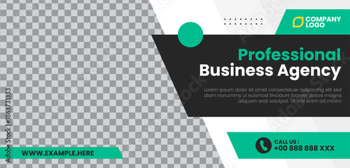 Professional business agency. Business horizontal banner template