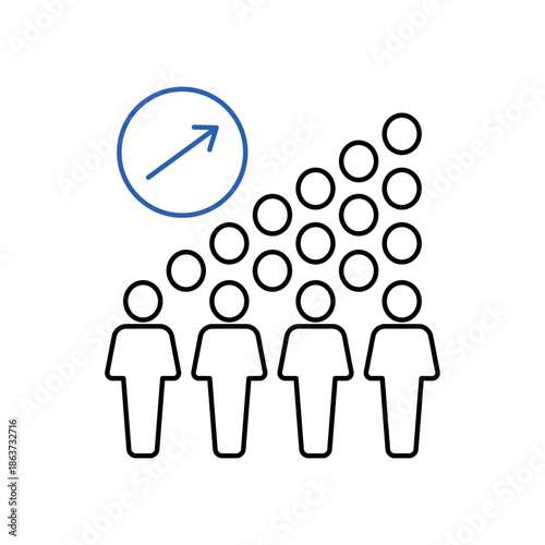 Icon an Overpopulation, isolated against a clean background.