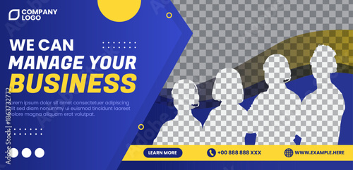 Creative corporate business marketing. Business horizontal banner template