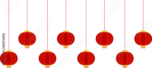 Chinese Red lantern illustration
