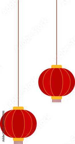 Chinese Red lantern illustration