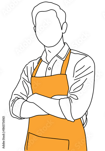 illustration of bartender 