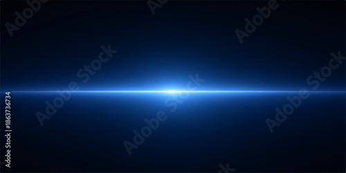 Bright light beam shining through darkness with radiant glow