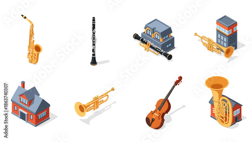 Isometric musical instruments in urban setting