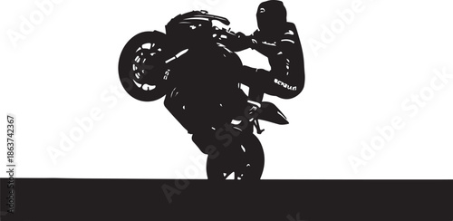 Silhouette of a man with a gun and a woman standing vector illustration