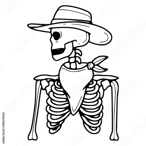 wild west undead outlaw vector