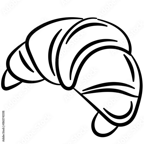 Hand Drawn Croissant