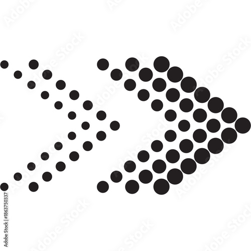 Arrow Halftone Illustration