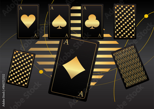 Mockup product display with Poker Playing Card. Vector cylinder pedestal podium. Stage showcase for presentation. Minimal geometric forms.