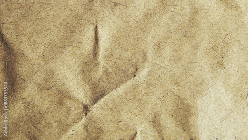 Close up crumpled brown paper texture and background with copy space