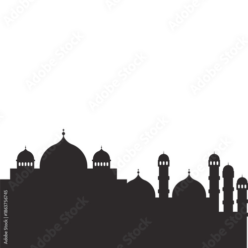 Mosque Shilhouette Illustration