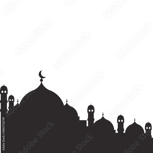 Mosque Shilhouette Illustration