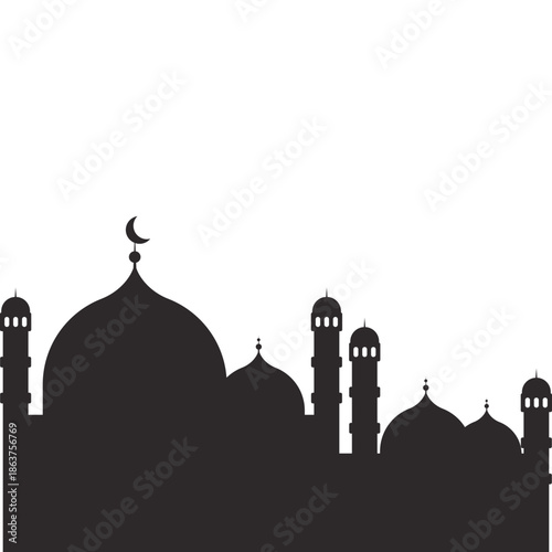Mosque Shilhouette Illustration