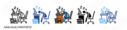 Work Fatigue multiple icon