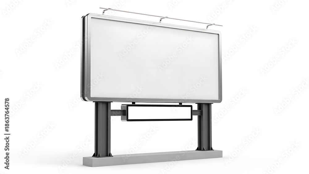 Obraz premium Blank billboard template for advertising design isolated on white background
