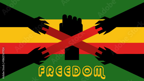 Unity Freedom Vector Illustration Background design