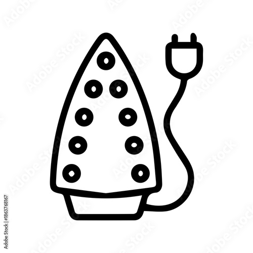 Ironing board with electric iron