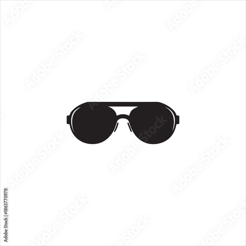  Silhouette Aviator sunglasses design flat vector illustration