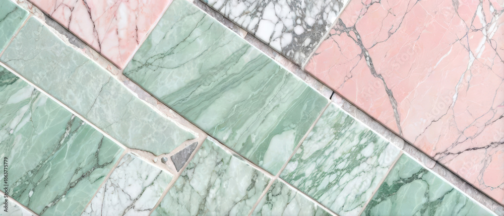 Fototapeta premium Intricate marble pattern in pastel colors. Beautiful background for design, texture, backdrop. Full frame.