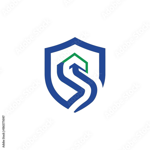 Shield Icon with Arrow Symbolizing Protection and Security